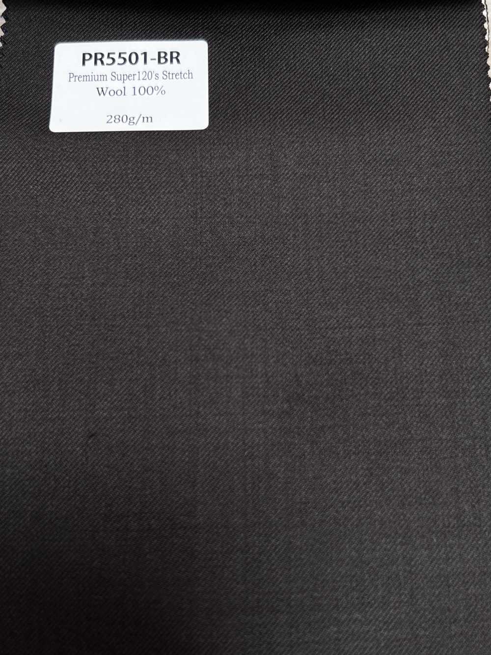 PR5501-BR Estándar Hecho en Japón Premium Super120's Liso elástico Marrón[Textil] HOSOI SYOJI