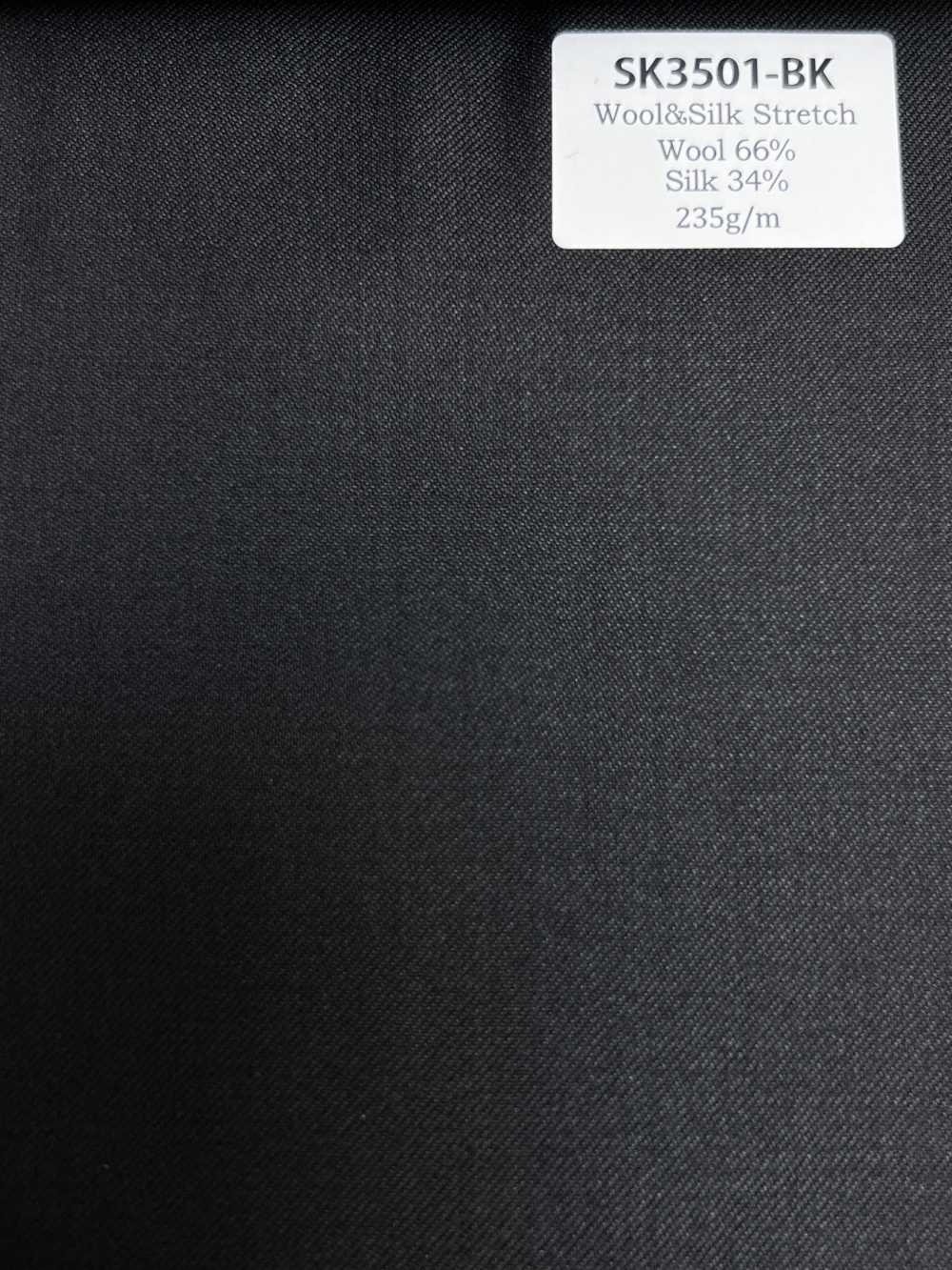 SK3501-BK Negro estándar de seda, lana y elástico fabricado en Japón[Textil] HOSOI SYOJI