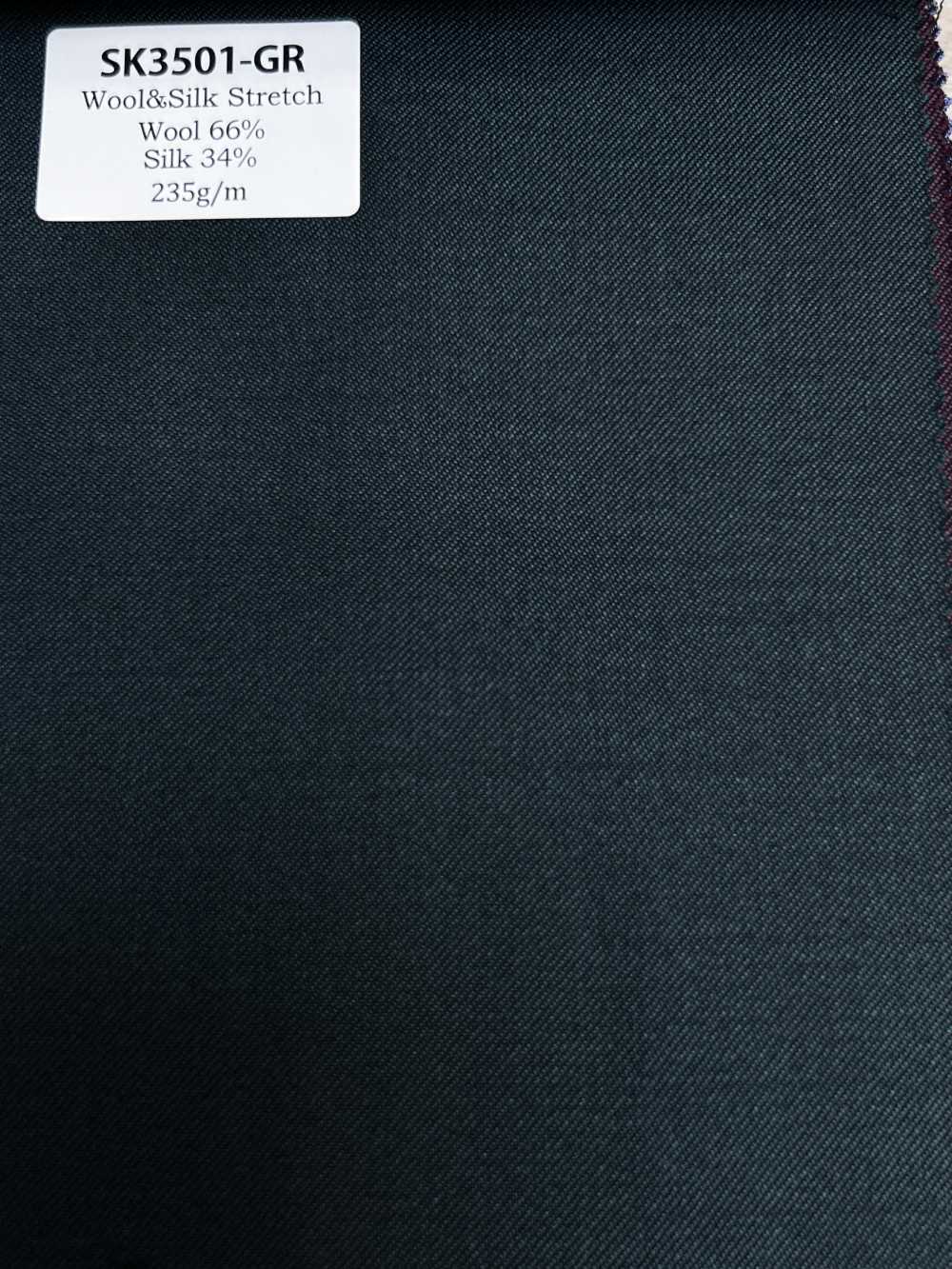 SK3501-GR Estándar japonés de seda y lana elástica verde[Textil] HOSOI SYOJI