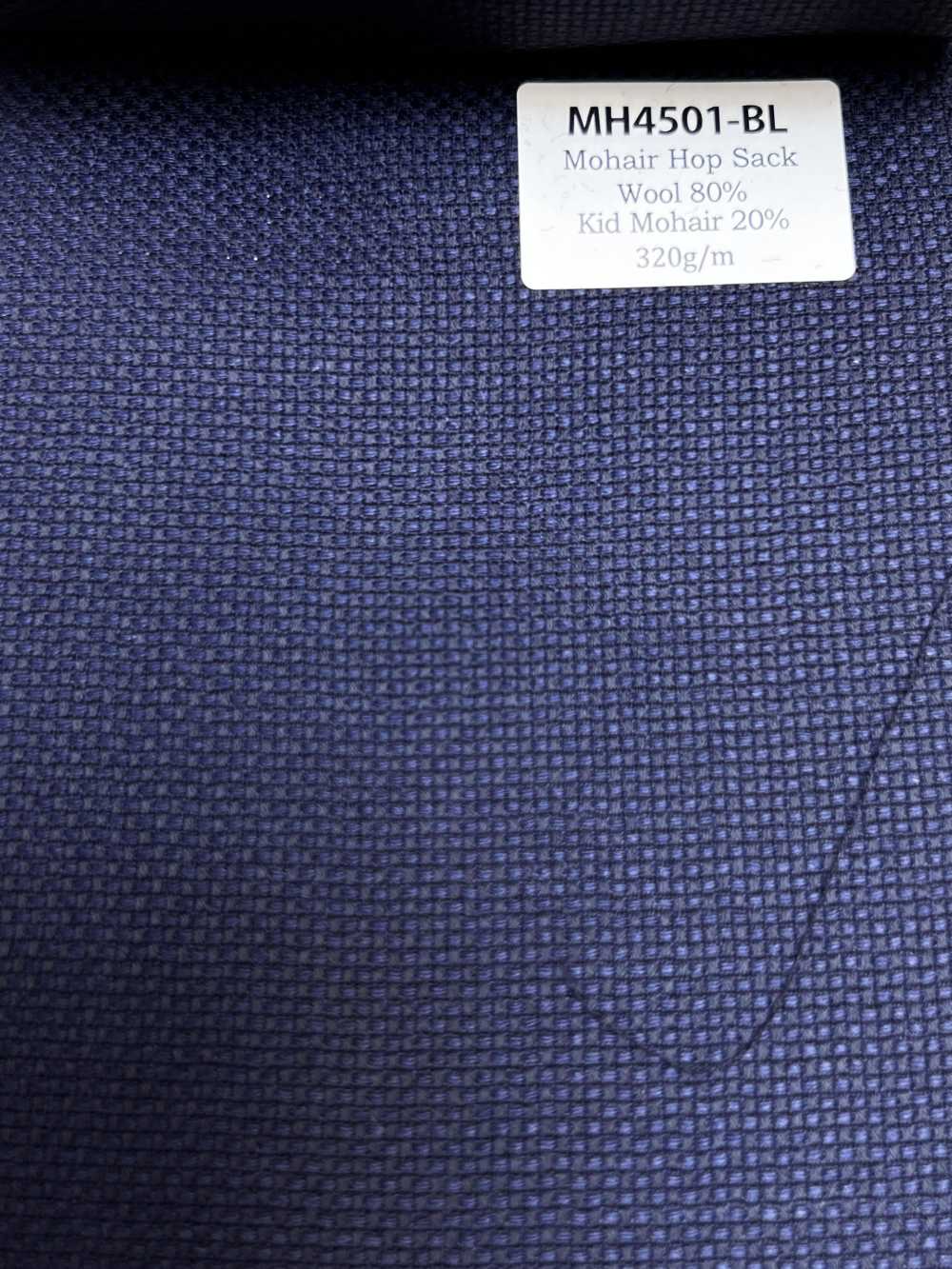 MH4501-BL Sarga hopsack de mohair estándar fabricada en Japón azul[Textil]
