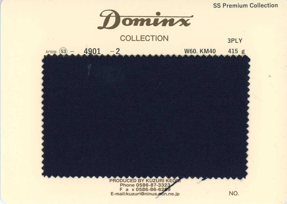 4901-2 Colección Premium DOMINX De Mohair De Cabra Estándar De 3 Cabos, Azul Marino[Textil] Tejido De Lana Kuzuri (DOMINX)