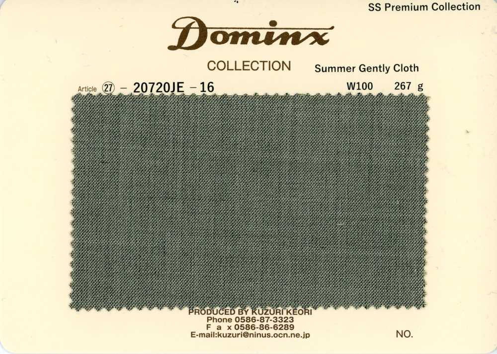 20720JE-16 Estándar SummerGentlyCloth 100% Lana DOMINX (Dominx) Colección Premium Verde[Textil] Tejido De Lana Kuzuri (DOMINX)