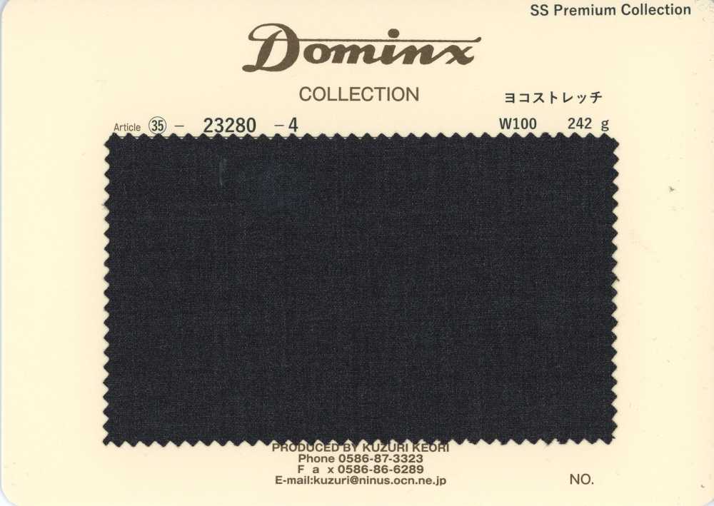 23280-4 Colección estándar de pantalones con elasticidad horizontal 100% lana DOMINX Colección Premium gris carbón[Textil] Tejido De Lana Kuzuri (DOMINX)