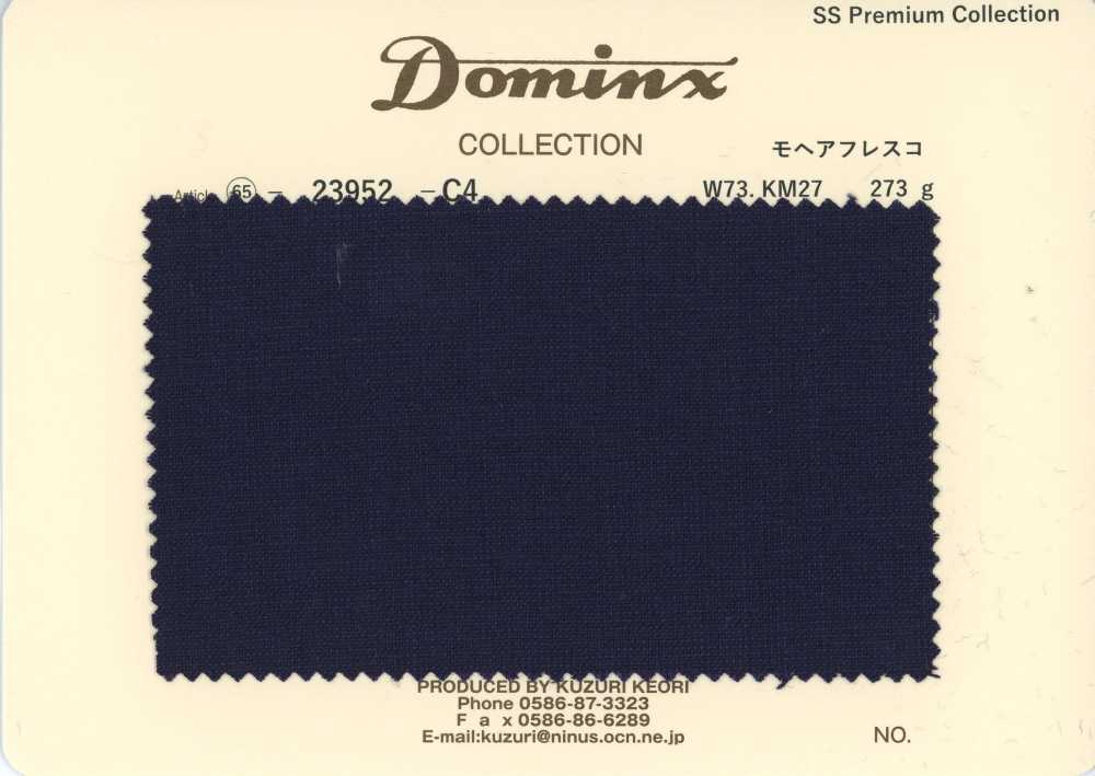 23952-C4 Clásico Mohair Fresco Kid Mohair DOMINX (Dominks) Colección Premium Azul Marino[Textil] Tejido De Lana Kuzuri (DOMINX)