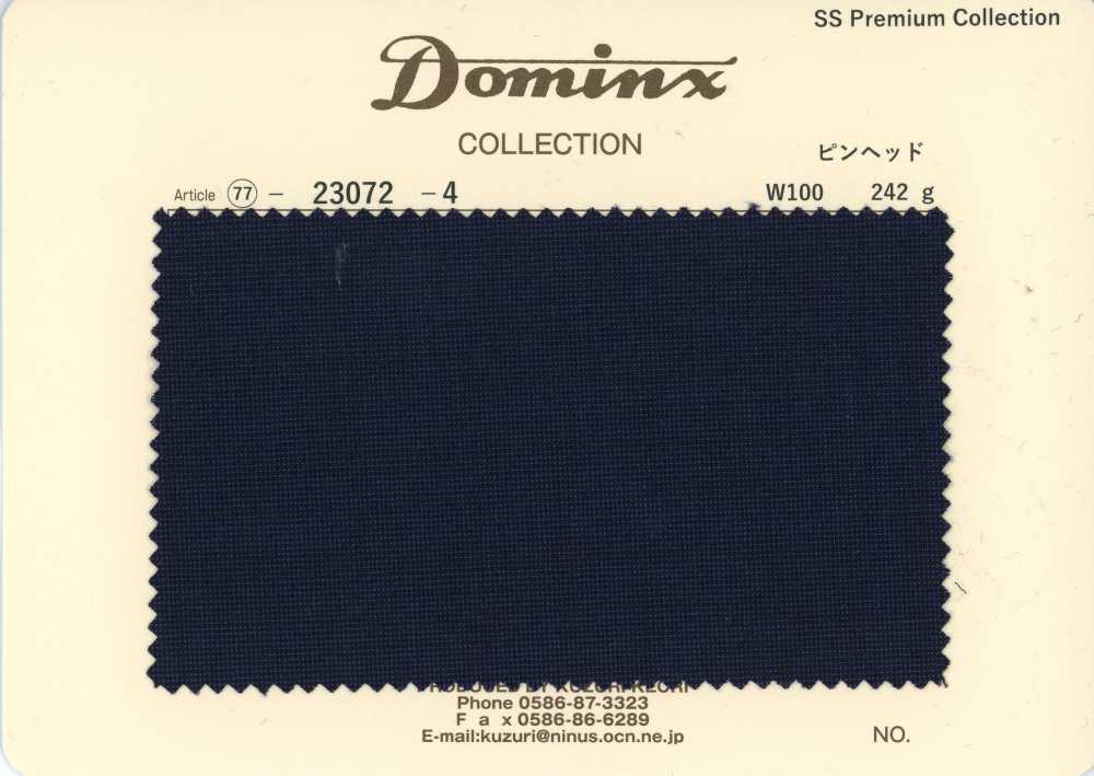 23072-4 Colección Premium DOMINX De Mohair De Cabrito Con Cabeza De Alfiler Estándar, Azul Marino[Textil] Tejido De Lana Kuzuri (DOMINX)