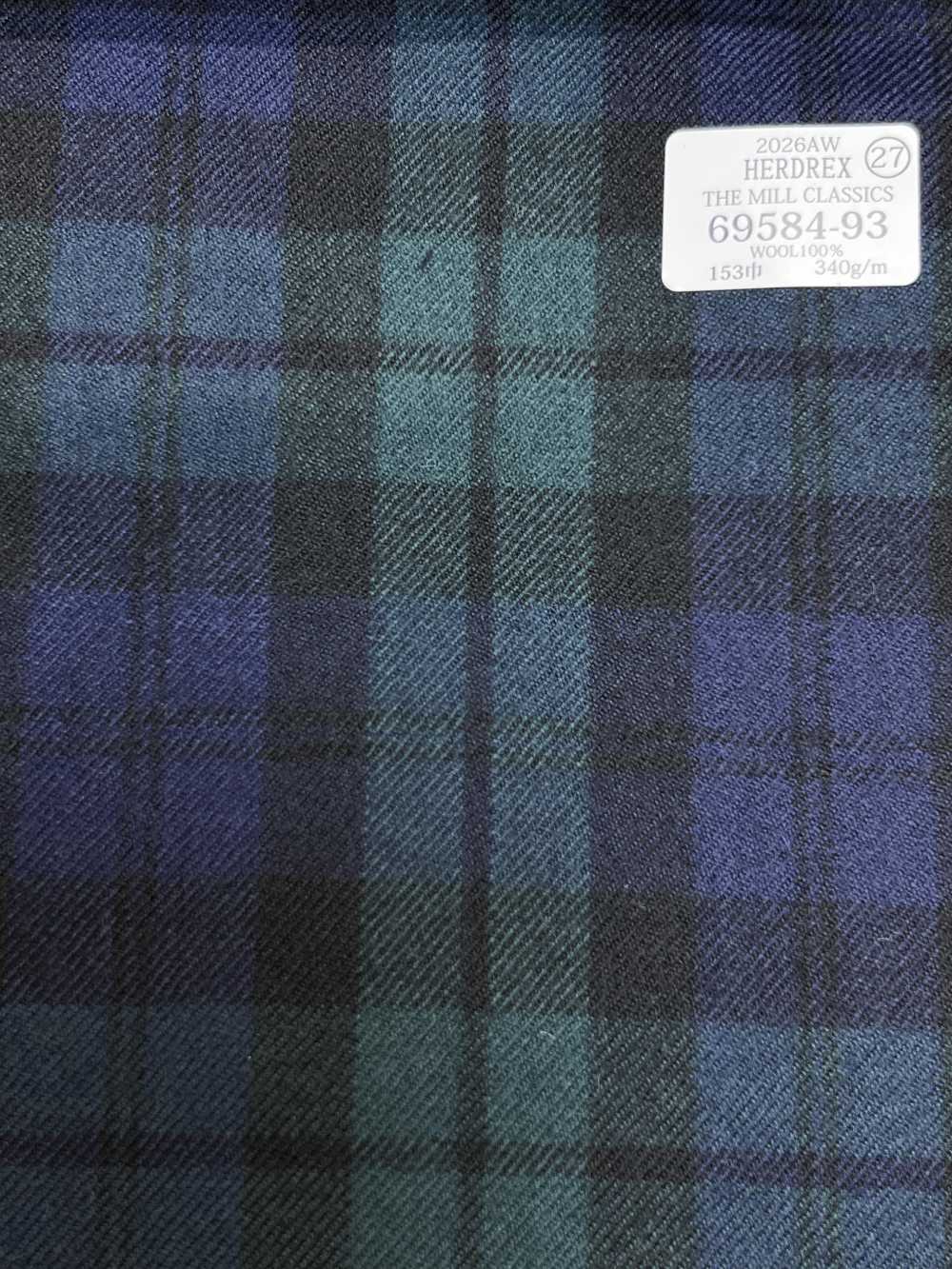69584-93 26AW HERDREX [THE MILL CLASSICS] Cuadros Mill Classics Verde[Textil] Compañía Kunishima Co., Ltd.