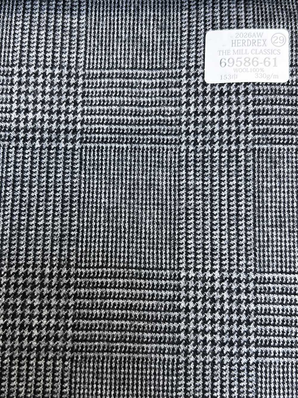 69586-61 26AW HERDREX [THE MILL CLASSICS] Mill Classics Cuadros Glen gris[Textil] Compañía Kunishima Co., Ltd.