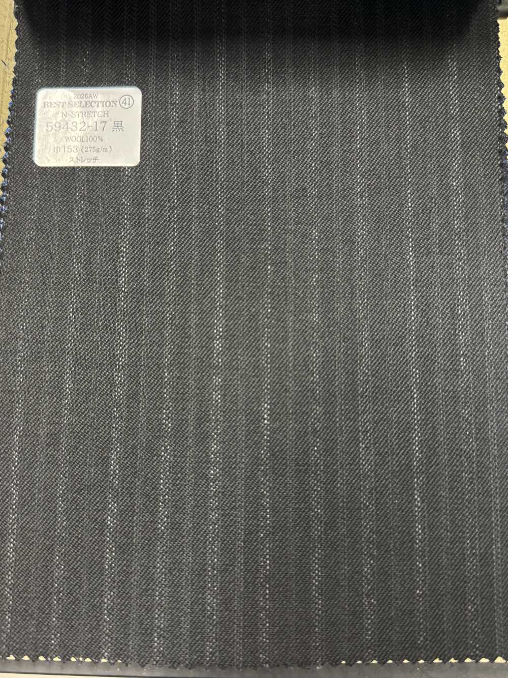 59432-17 26AW SELECCIÓN DESTACADA [N-STRETCH] N-Stretch A Rayas Negras[Textil] Compañía Kunishima Co., Ltd.