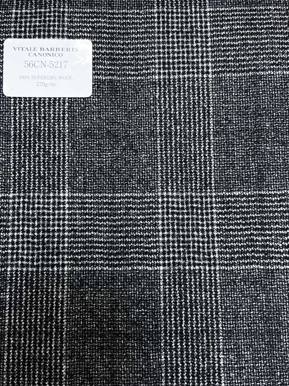56CN5217 CANONICO (Canonico) Clásicos de franela cuadro Glen negro[Textil] CANÓNICO