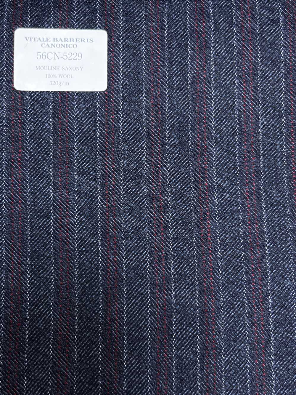 56CN5229 CANONICO 21 MOULINE SAXONY Raya azul marino/roja[Textil] CANÓNICO
