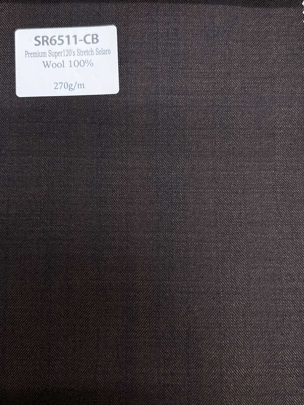 SR6511-CB Estándar de fabricación japonesa Premium Super 120's de hilado sencillo elástico Solaro pana marrón [Textil] HOSOI SYOJI