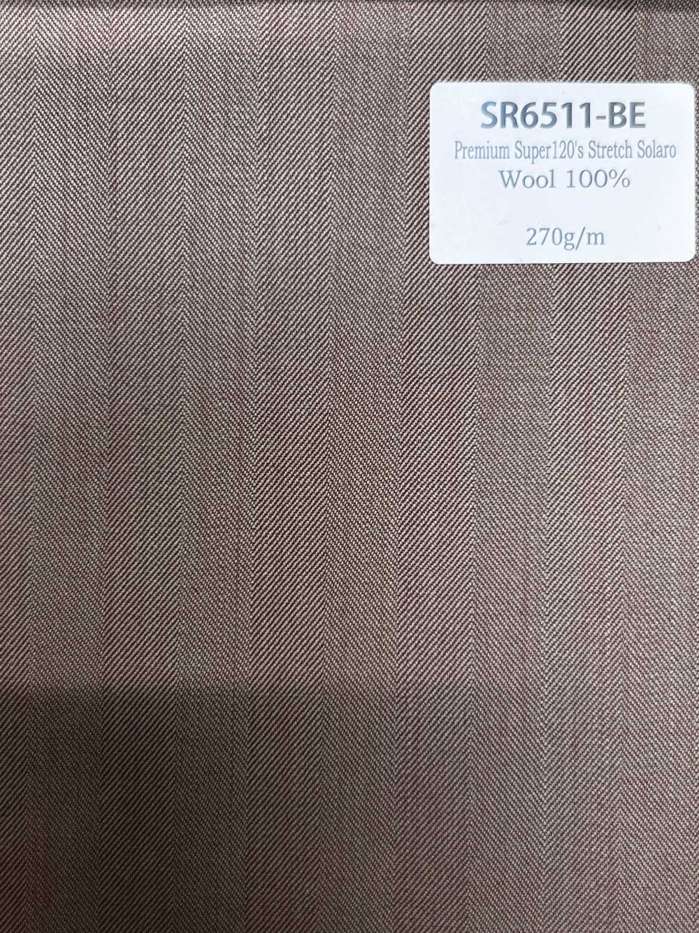 SR6511-BE Estándar Hecho en Japón Premium Super120's de una sola capa elástico Solaro beige sin estampado irid[Textil] HOSOI SYOJI