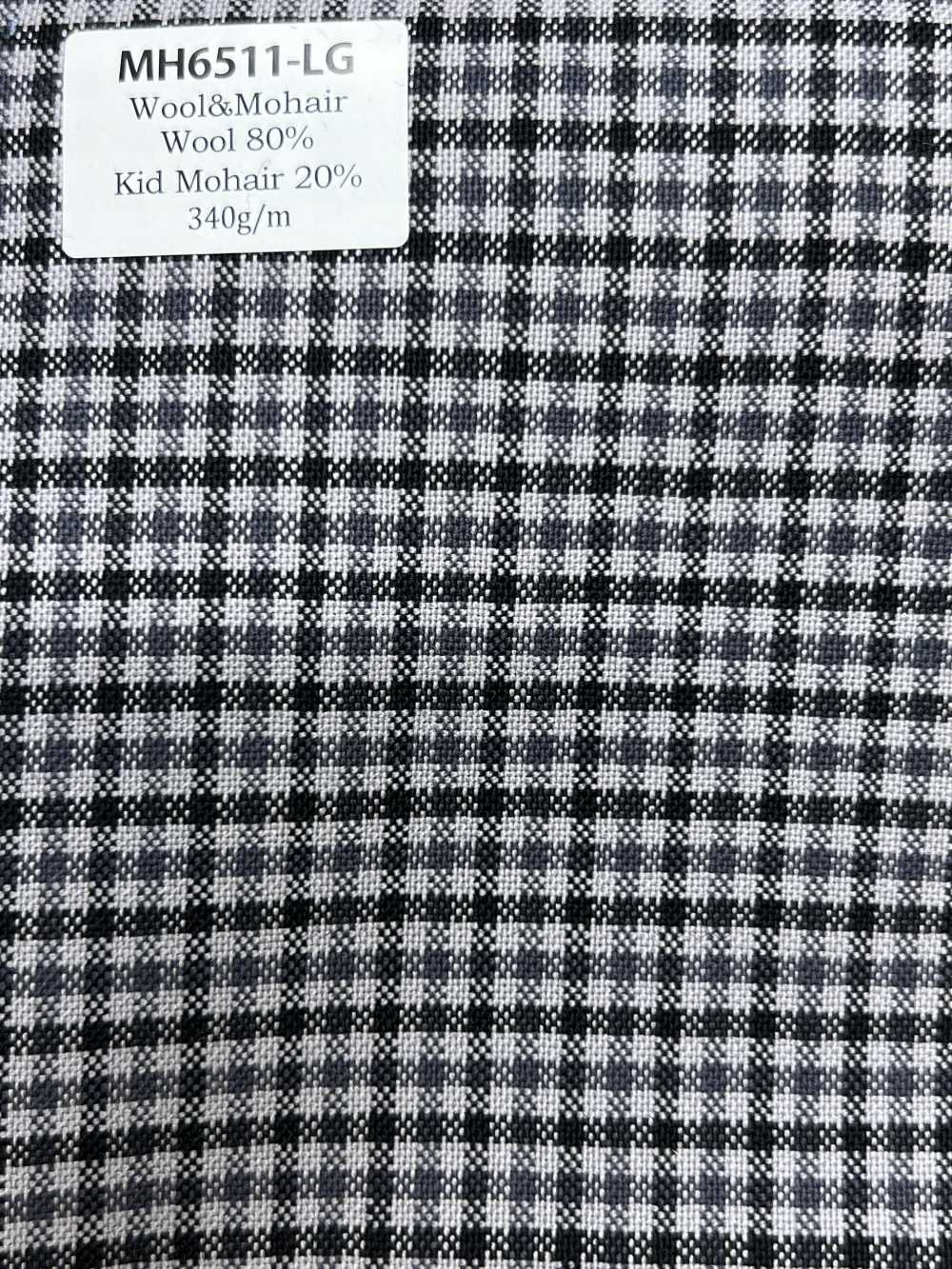 MH6511-LG Lana mohair peinada estándar hecha en Japón (estilo Tonic) con cuadro gris claro[Textil] HOSOI SYOJI