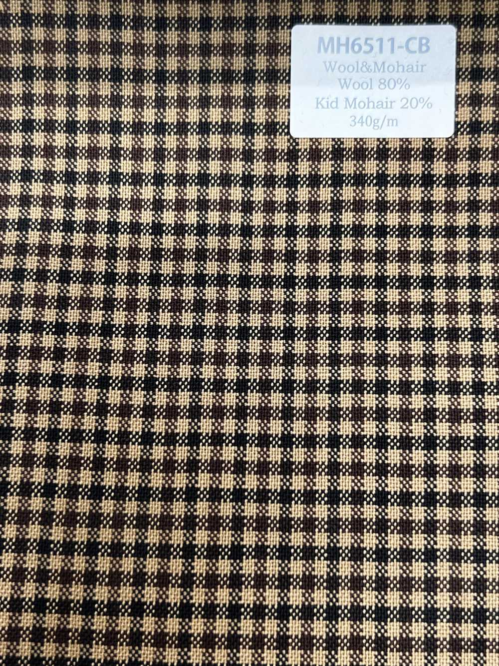 MH6511-CB Estambre de lana y mohair fabricado en Japón, estilo Tonic estándar, cuadros marrón camello[Textil] HOSOI SYOJI