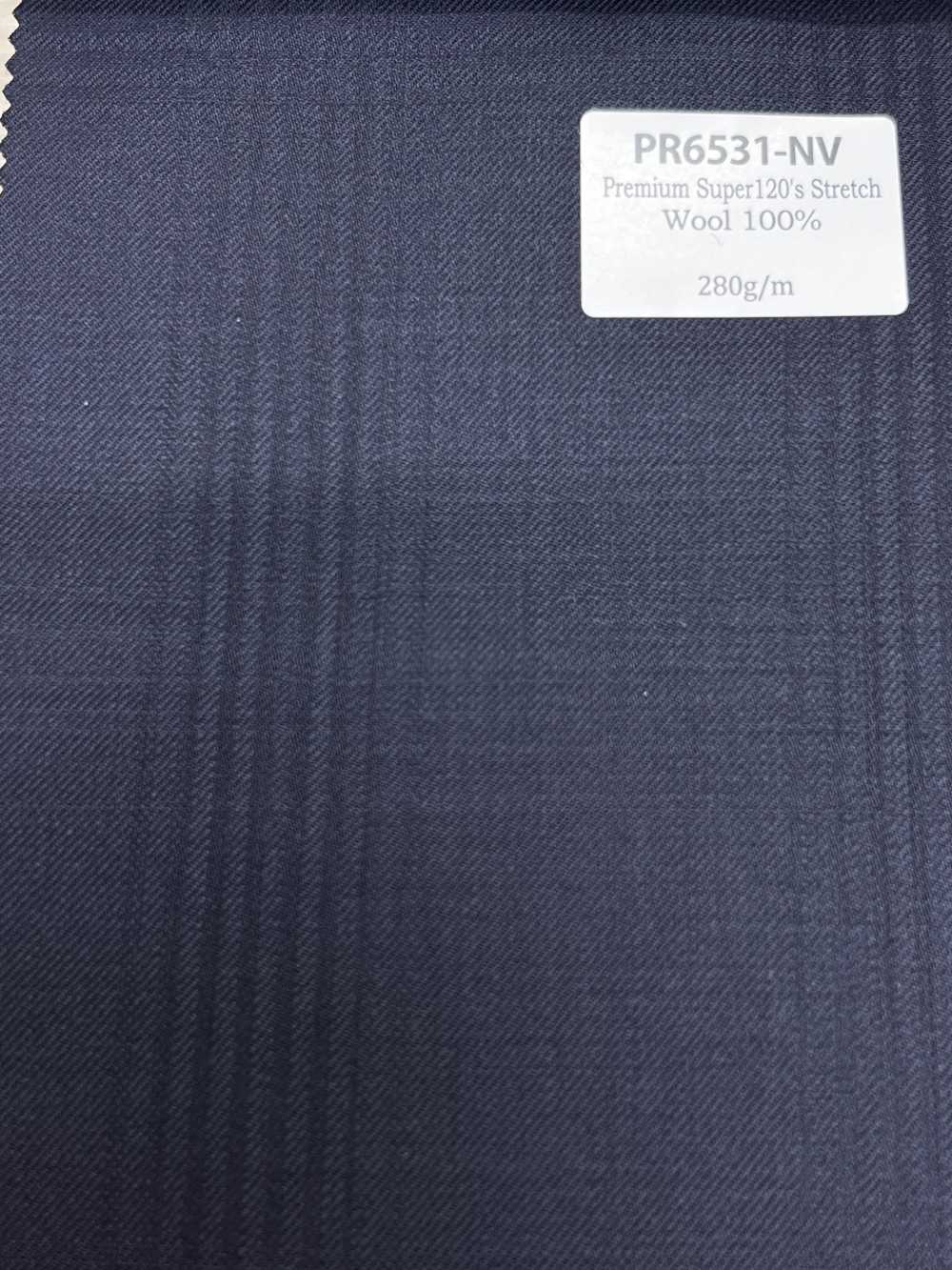 PR6531-NV Estándar fabricado en Japón, premium Super 120's, raya elástica de hilo sencillo, azul marino[Textil] HOSOI SYOJI