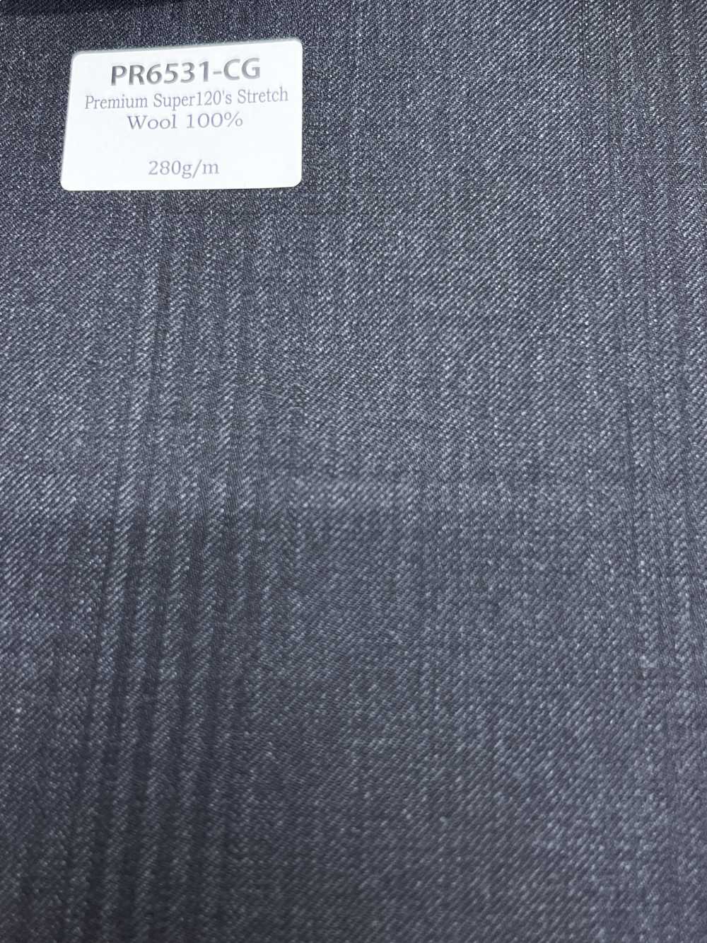 PR6531-CG Estándar doméstico Premium Super120's de un solo hilo, elástico, a rayas, gris carbón pana[Textil] HOSOI SYOJI