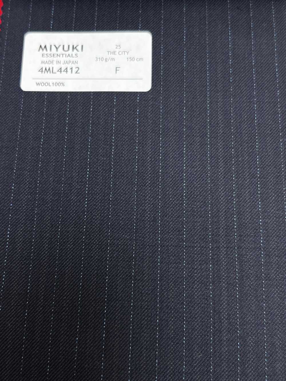 4ML4412 26AW THE CITY Sarga con rayas azul marino[Textil] Fábricas De Lana Miyuki