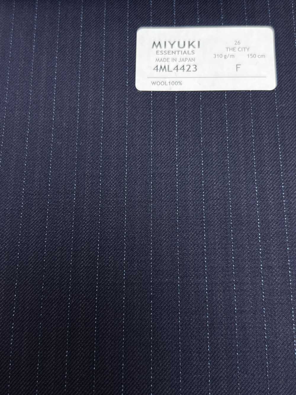 4ML4423 26AW THE CITY Sarga con rayas azul marino[Textil] Fábricas De Lana Miyuki