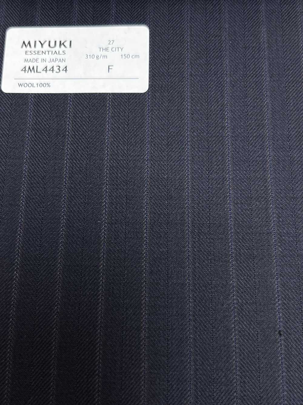 4ML4434 26AW THE CITY Sarga con rayas azul marino[Textil] Fábricas De Lana Miyuki