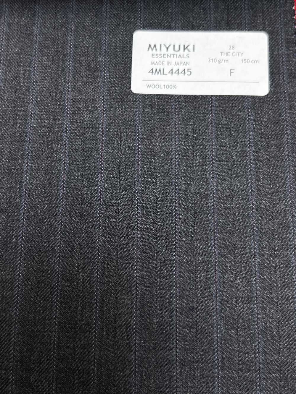 4ML4445 26AW THE CITY Sarga a rayas gris carbón y gris cielo[Textil] Fábricas De Lana Miyuki