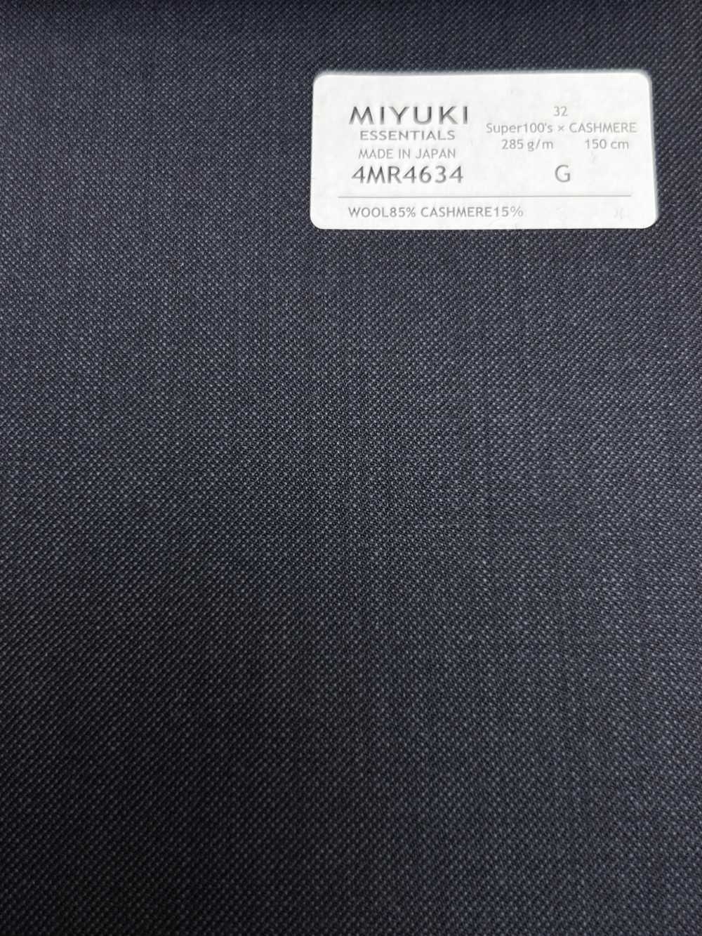 4MR4634 26AW Super100's × Cachemira azul marino sin estampado[Textil] Fábricas De Lana Miyuki