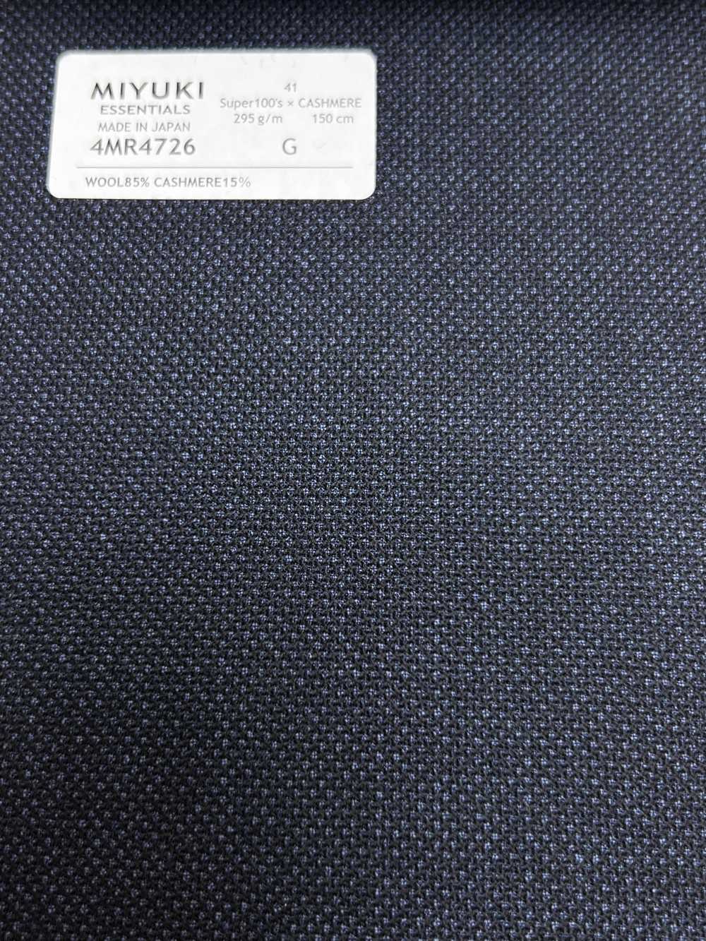 4MR4726 26AW Super100's × cachemira azul marino[Textil] Fábricas De Lana Miyuki