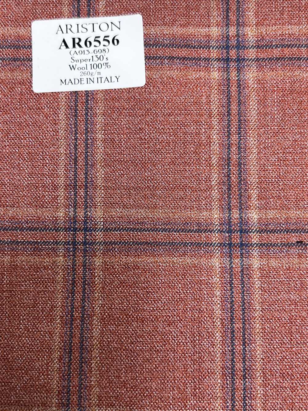 AR6556 ARISTON Super130's cuadro naranja[Textil] HOSOI SYOJI