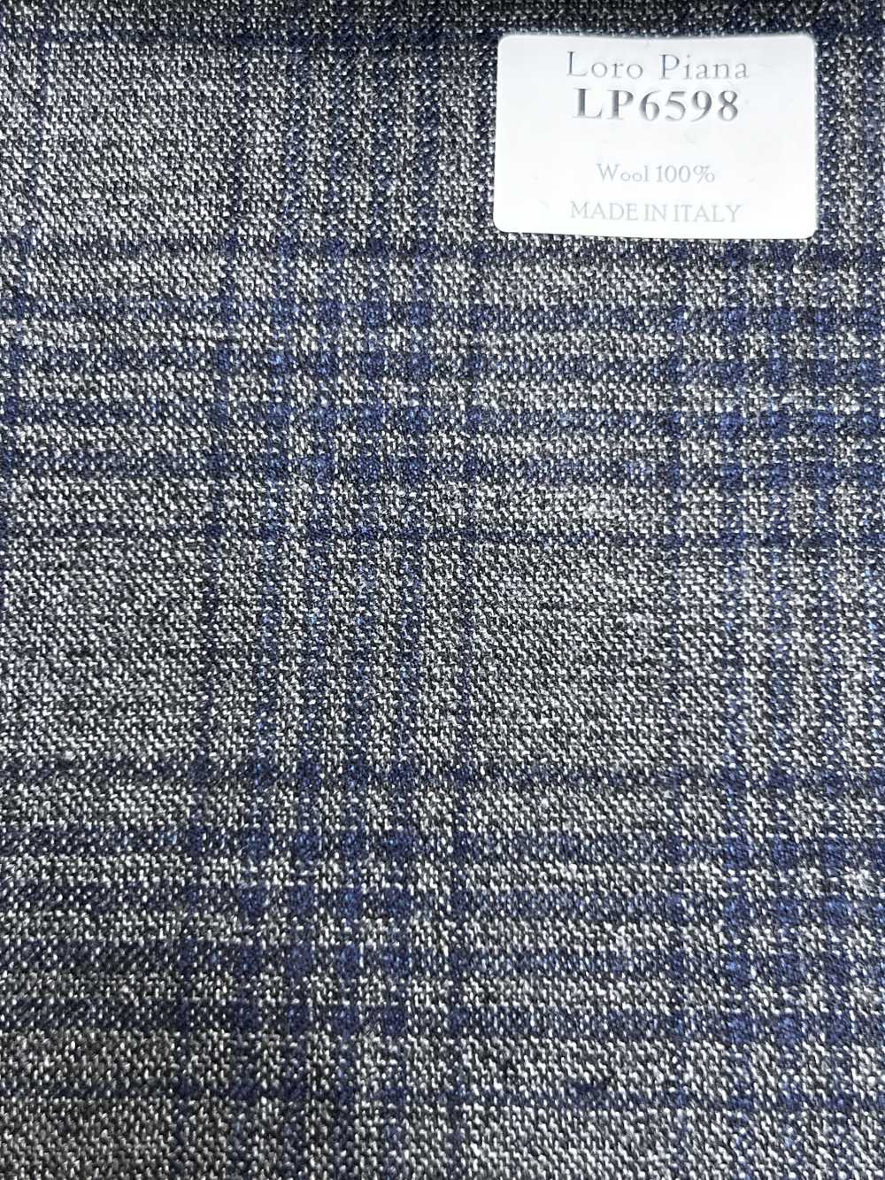 LP6598 Loro Piana Cuadros gris x azul marino[Tela] HOSOI SYOJI