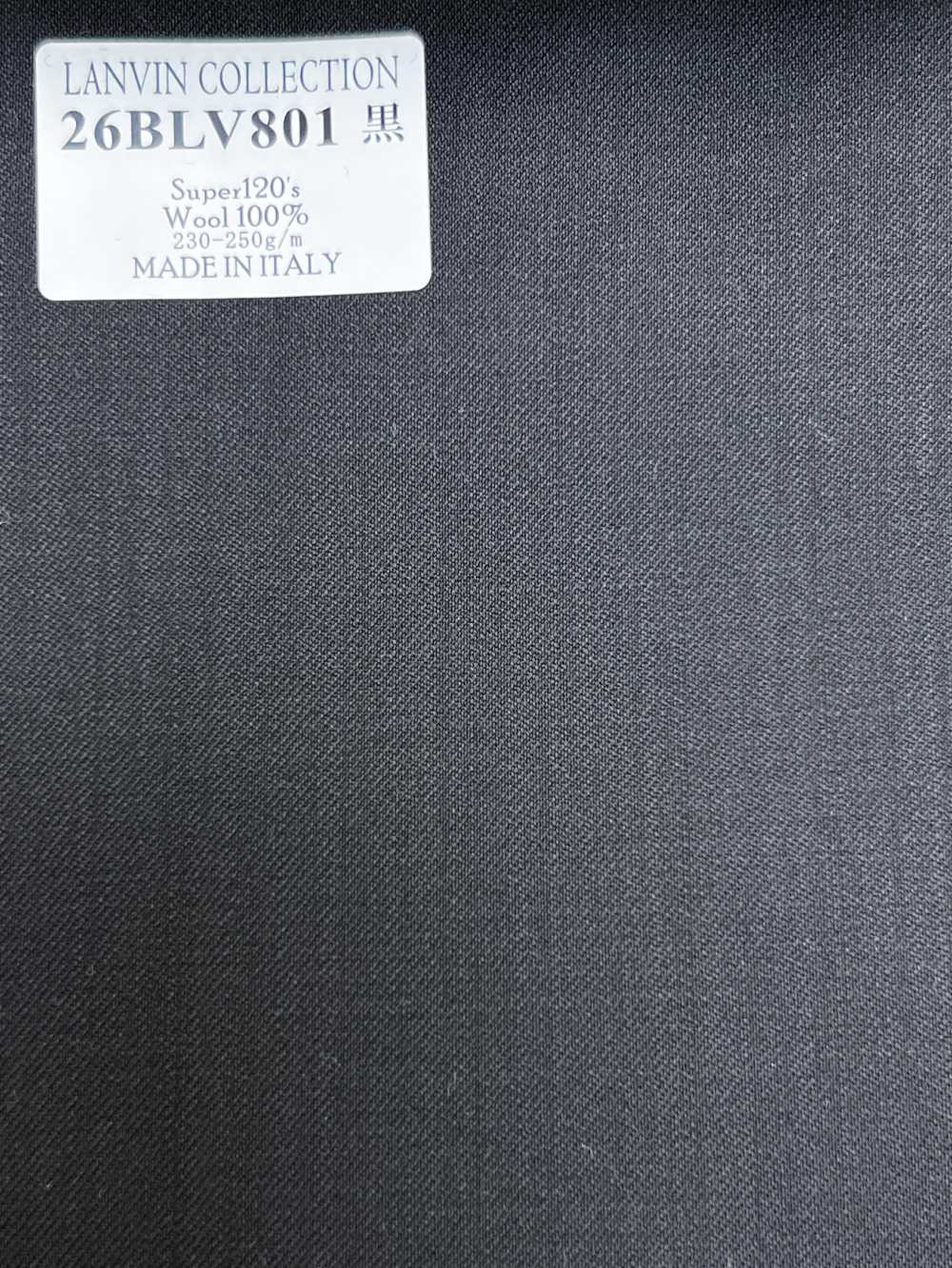 26BLV801 LANVIN COLLECTION Super120's Negro sin estampado[Textil] HOSOI SYOJI