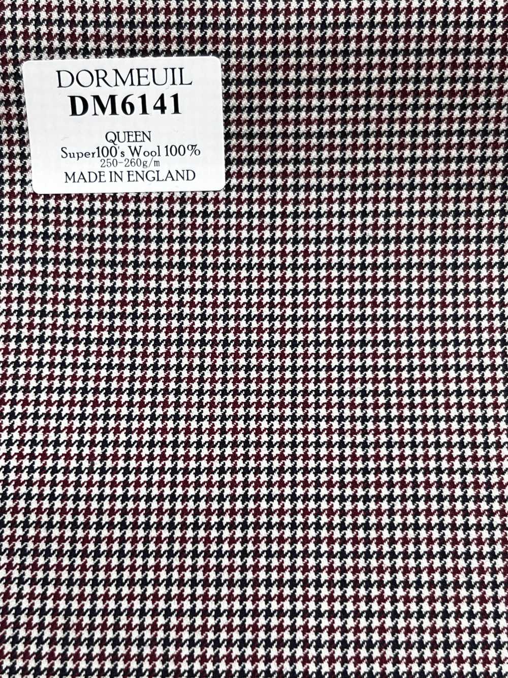 DM6141 DORMEUIL QUEEN Super 100 de pata de gallo negro y rojo[Tela] HOSOI SYOJI
