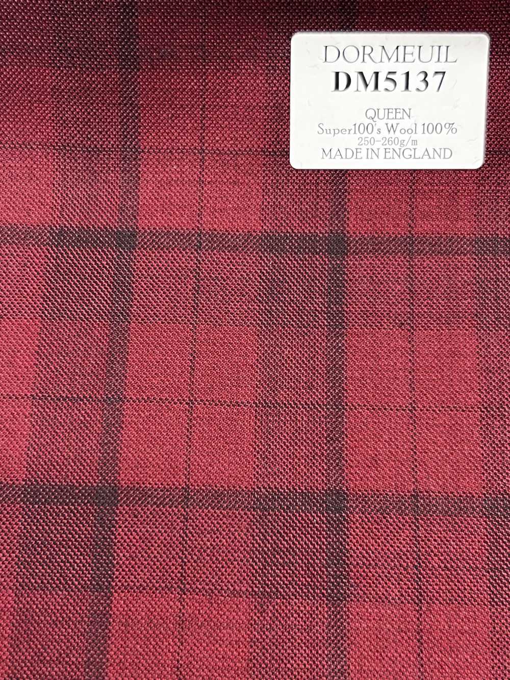 DM5137 DORMEUIL QUEEN Super100's cuadro rojo[Tela] HOSOI SYOJI