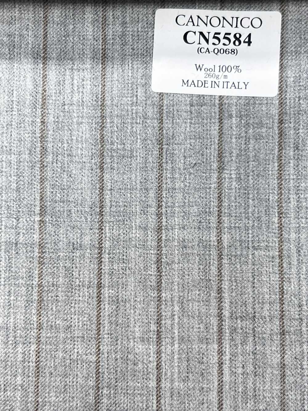 CN5584 CANONICO Super110's raya gris claro x beige[Tela] HOSOI SYOJI