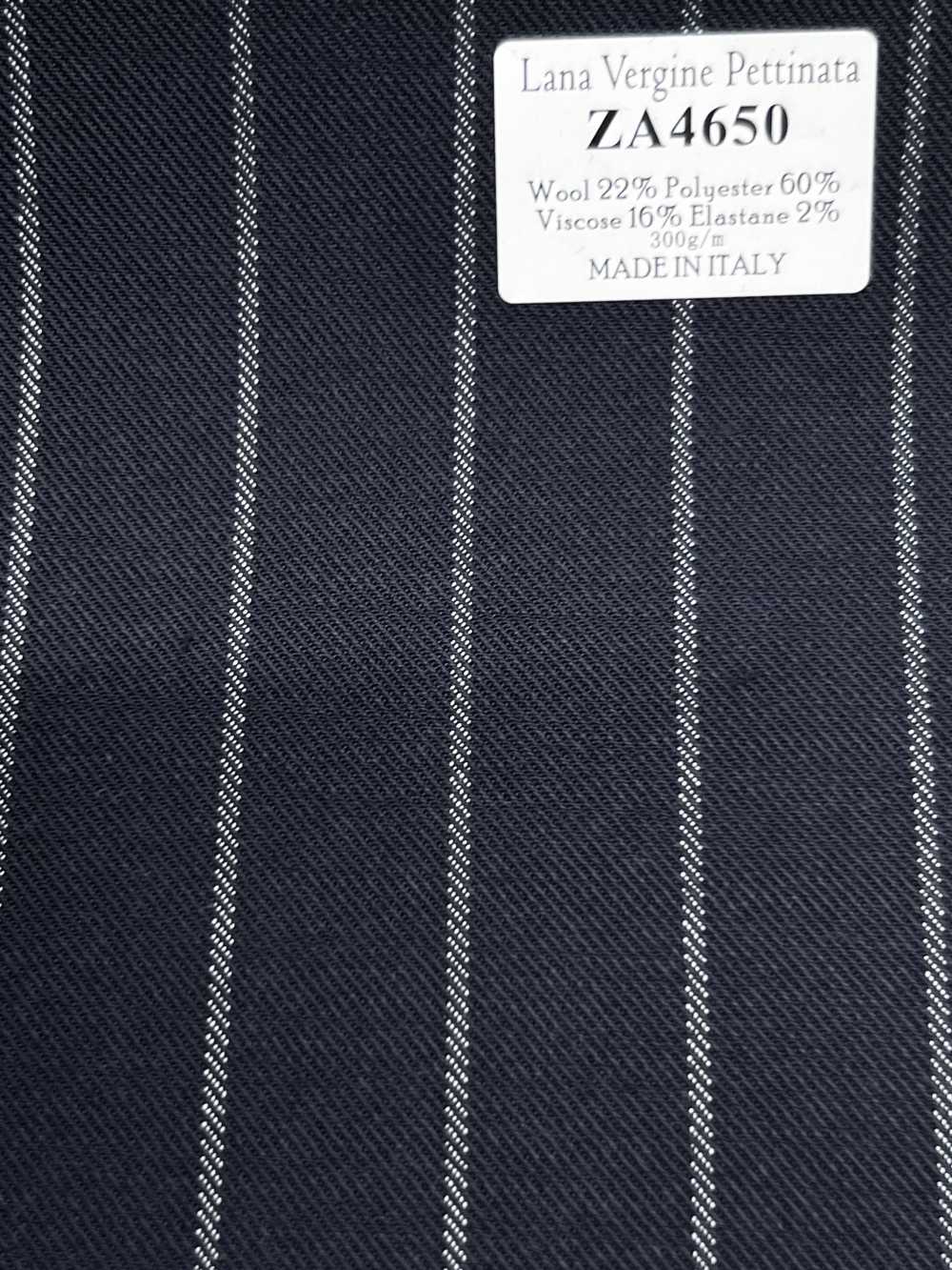 ZA4650 Lana virgen peinada azul marino × rayas blancas[Textil] HOSOI SYOJI