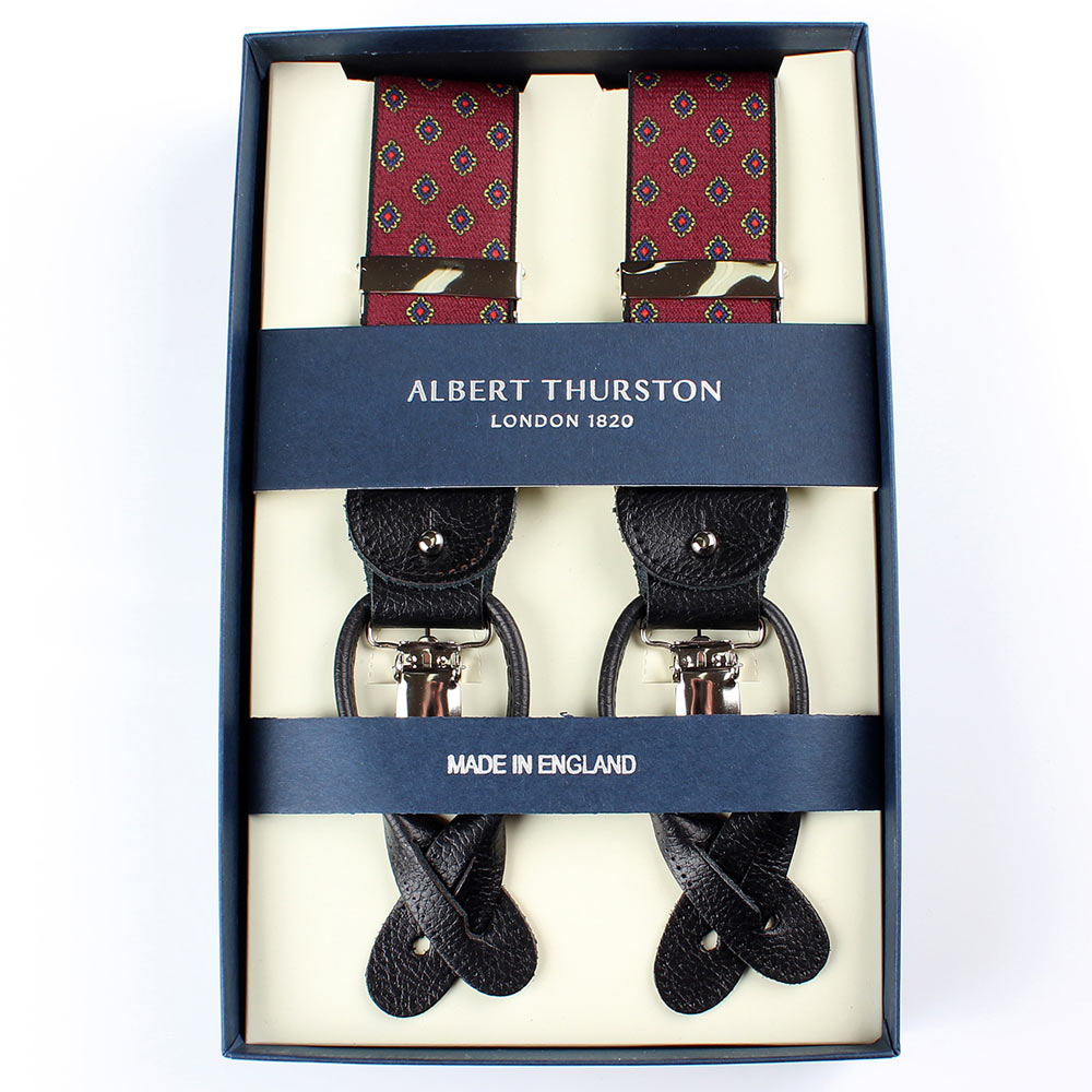 AT-2387-WI Tirantes Albert Thurston de patrón pequeño 35 mm color vino[Accesorios formales] ALBERT THURSTON