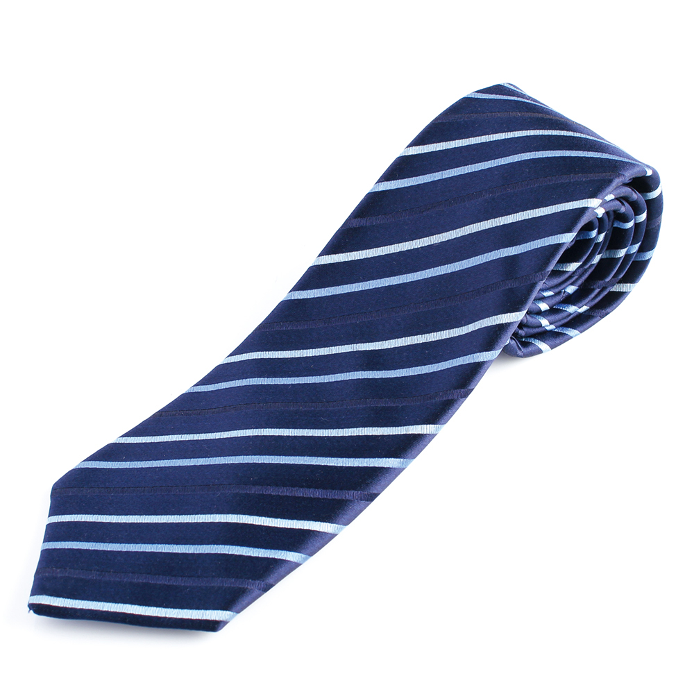 HVN-01 VANNERS Textil Usado Corbata Hecha A Mano Estampado Rayas Azul Marino[Accesorios Formales] Yamamoto(EXCY)