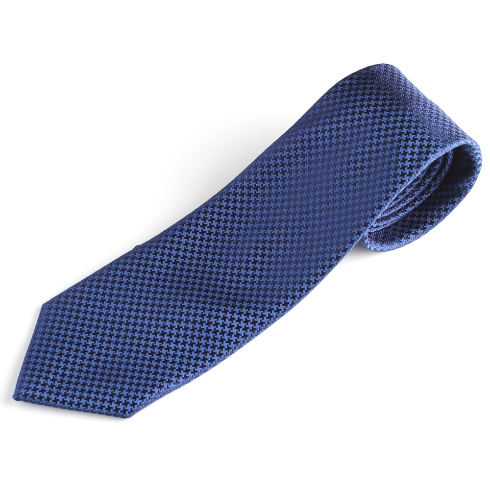 HVN-09 VANNERS Corbata Textil Hecha A Mano Estampado Pata De Gallo Azul Marino[Accesorios Formales] Yamamoto(EXCY)