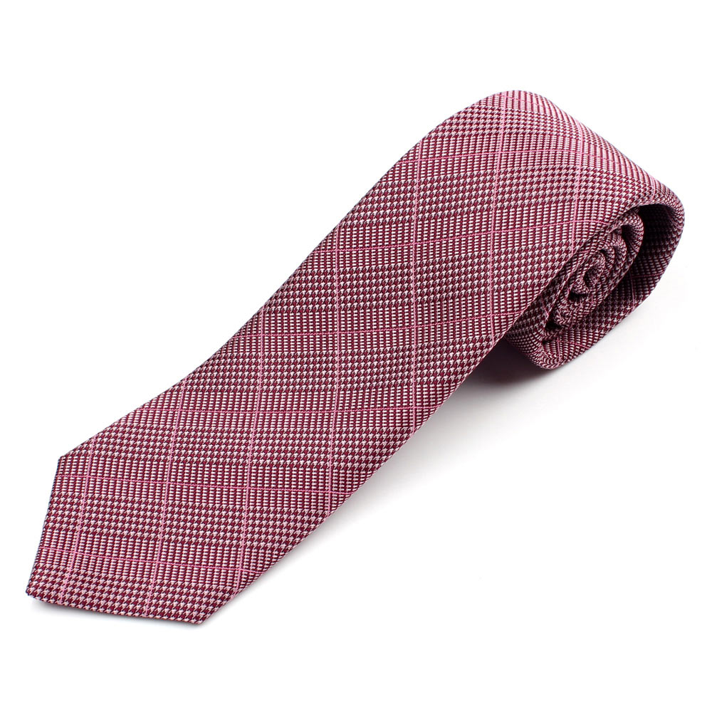 HVN-17 Corbata Hecha A Mano Con Textil VANNERS Glen Plaid Wine Red[Accesorios formales] Yamamoto(EXCY)