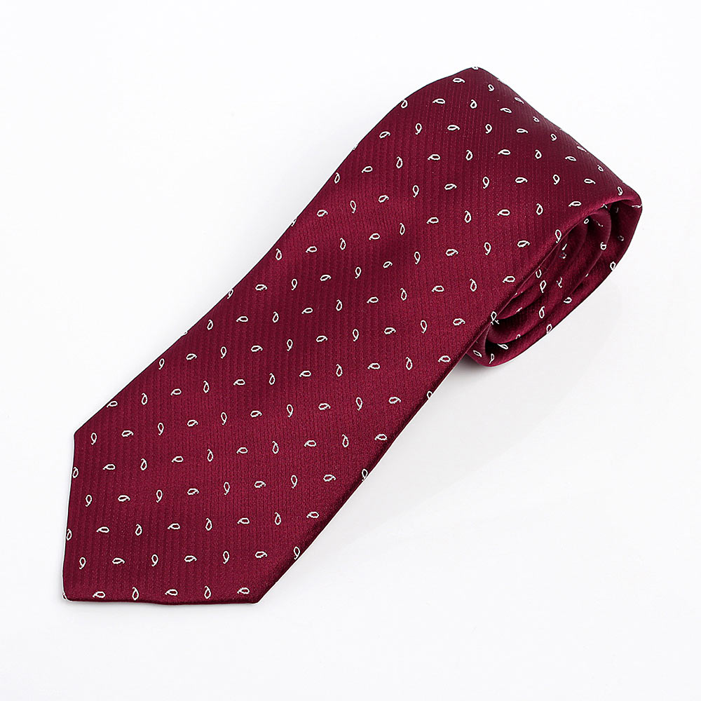 HVN-24 Corbata Hecha A Mano Paisley Dot Pattern Wine Con Tejido VANNERS[Accesorios Formales] Yamamoto(EXCY)