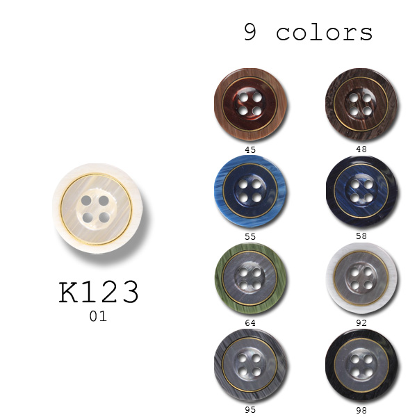 K123 Botones De Poliéster Para Chaquetas Y Trajes Japoneses[Botón]