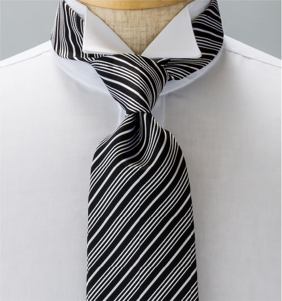NE-03 Made In Japan Morning Tie Black Stripe[Accesorios Formales] Yamamoto(EXCY)