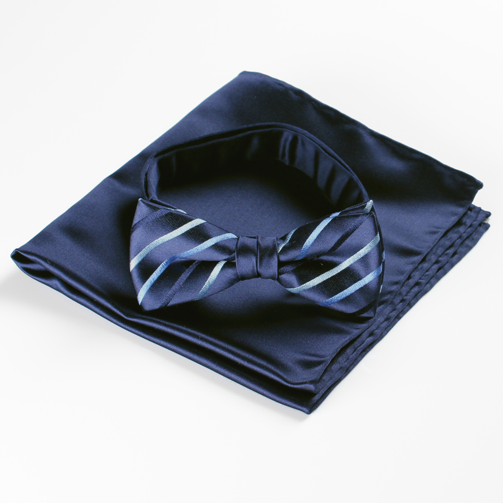 VBF-01 VANNERS Textil Usado Pajarita Estampado Rayas Azul Marino[Accesorios Formales] Yamamoto(EXCY)