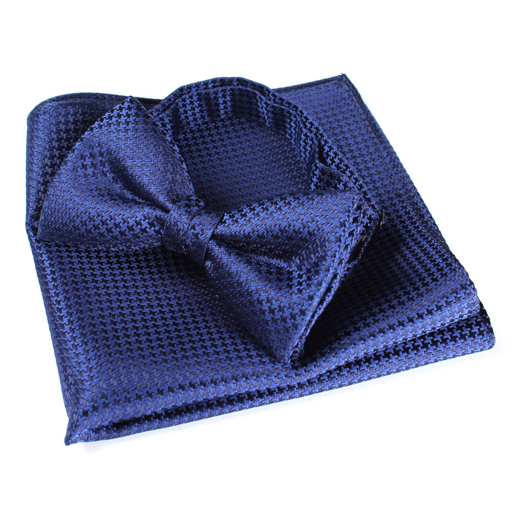 VBF-09 VANNERS Pajarita Textil Estampado Pata De Gallo Azul Marino[Accesorios Formales] Yamamoto(EXCY)