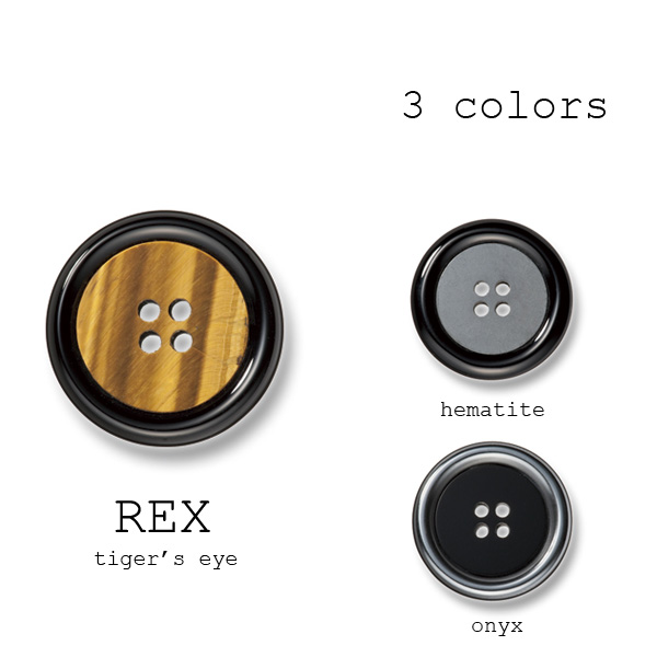 レックス Botones De Traje/chaqueta, Piedras Preciosas + Poliéster[Botón]