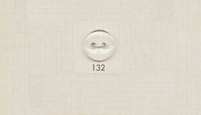 132 DAIYA BUTTONS Botón transparente de poliéster de dos agujeros