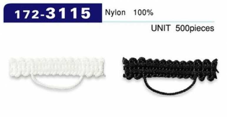 172-3115 Botón de lazo, tipo cordón trenzado, 5 mm x 30 mm (paquete de 500)