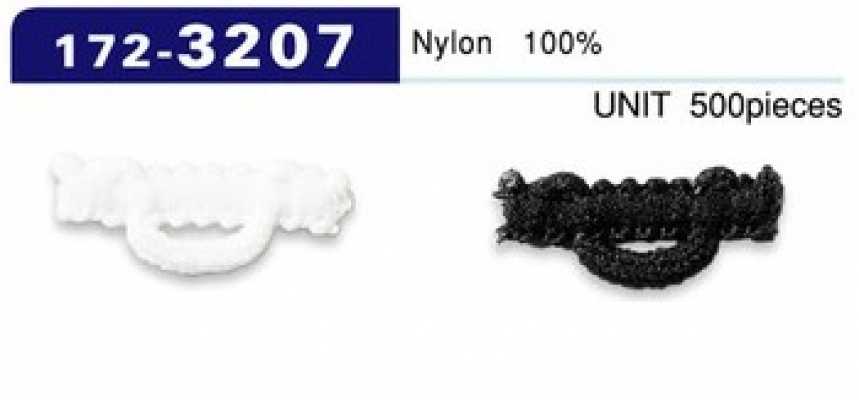 172-3207 Botón de lazo de nailon esponjoso, horizontal, 22 mm (500 pzs)
