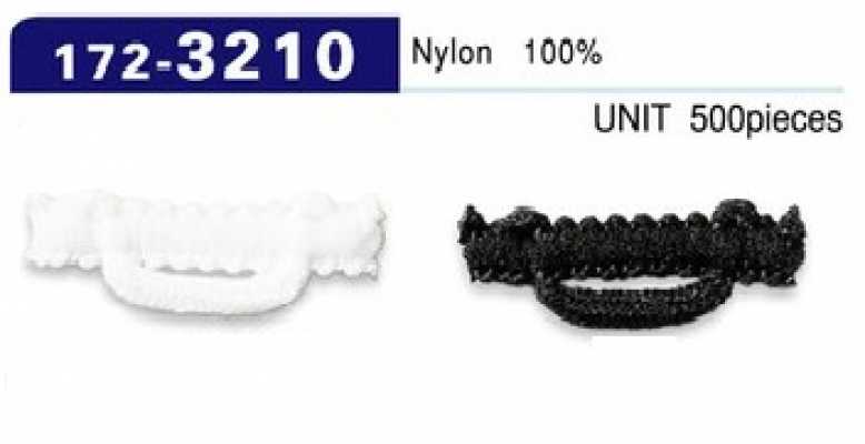 172-3210 Botón de lazo, tipo de nylon texturizado, horizontal, 26 mm (paquete de 500)