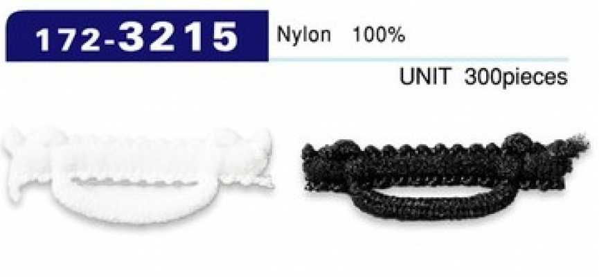 172-3215 Botón de lazo, tipo de nailon afelpado, alargado, 30 mm (300 piezas)