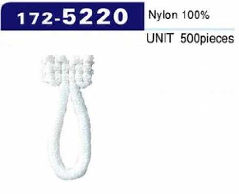 172-5220 Botón de lazo de nailon lanoso tipo grande (500 piezas) 27 mm de alto x 11 mm de ancho