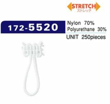 172-5520 Botón de lazo, tipo spandex, grande (250 piezas) 26 mm x 10 mm